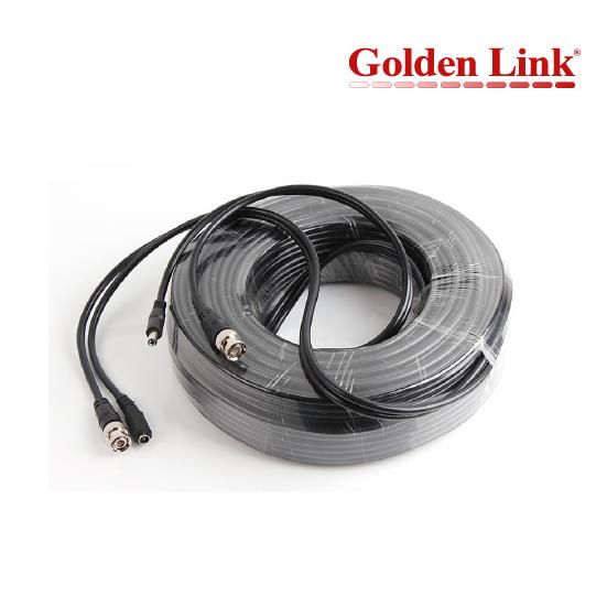 Cáp camera rg59/u+2c goldenlink 10m,cáp camera đúc sẵn dây nguồn và jack bnc rg59-m10