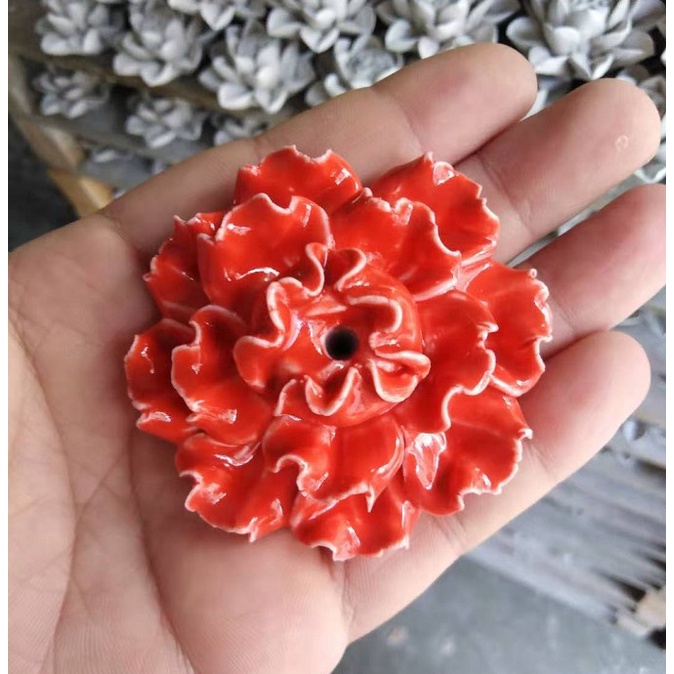 Hoa gốm cắm trầm nghệ thuật