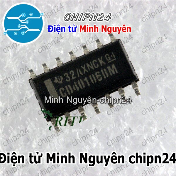 [3 con] (SOP) IC Dán CD40106 SOP-14 (SMD) (CD40106BM 40106) - HH003405