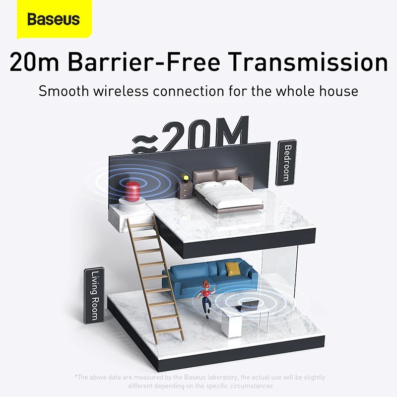 USB Bluetooth tốc độ cao Baseus BA04 Bluetooth Receiver (Bluetooth CSR 5.0 , 20m, Wireless Audio Transmission Adapter for Laptop/ Smartphone/ Tablet)