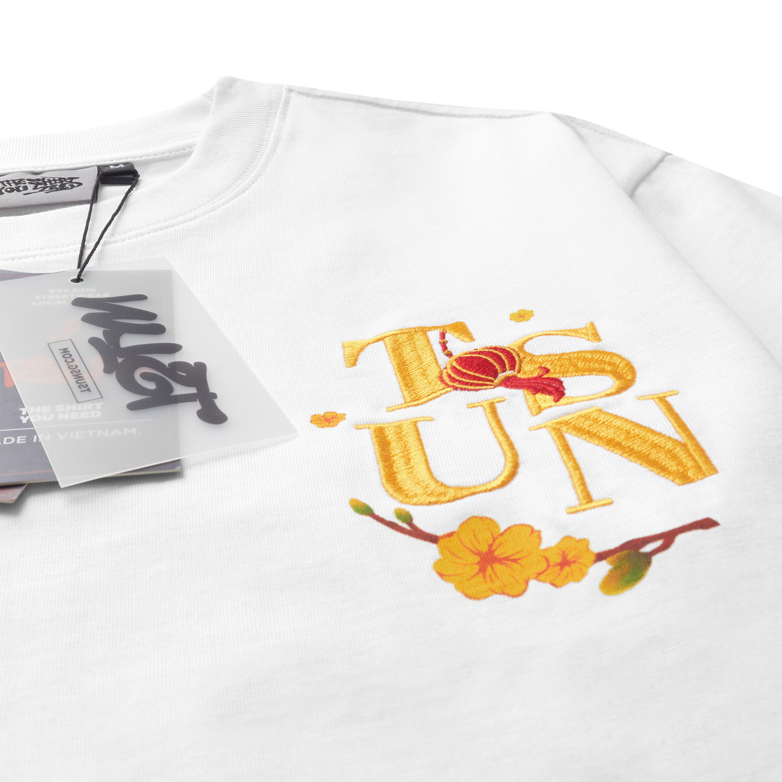 Áo Thun Tết TSUN CungHyPhatTai - Thêu - [UNISEX] - Đỏ/Trắng/Đen