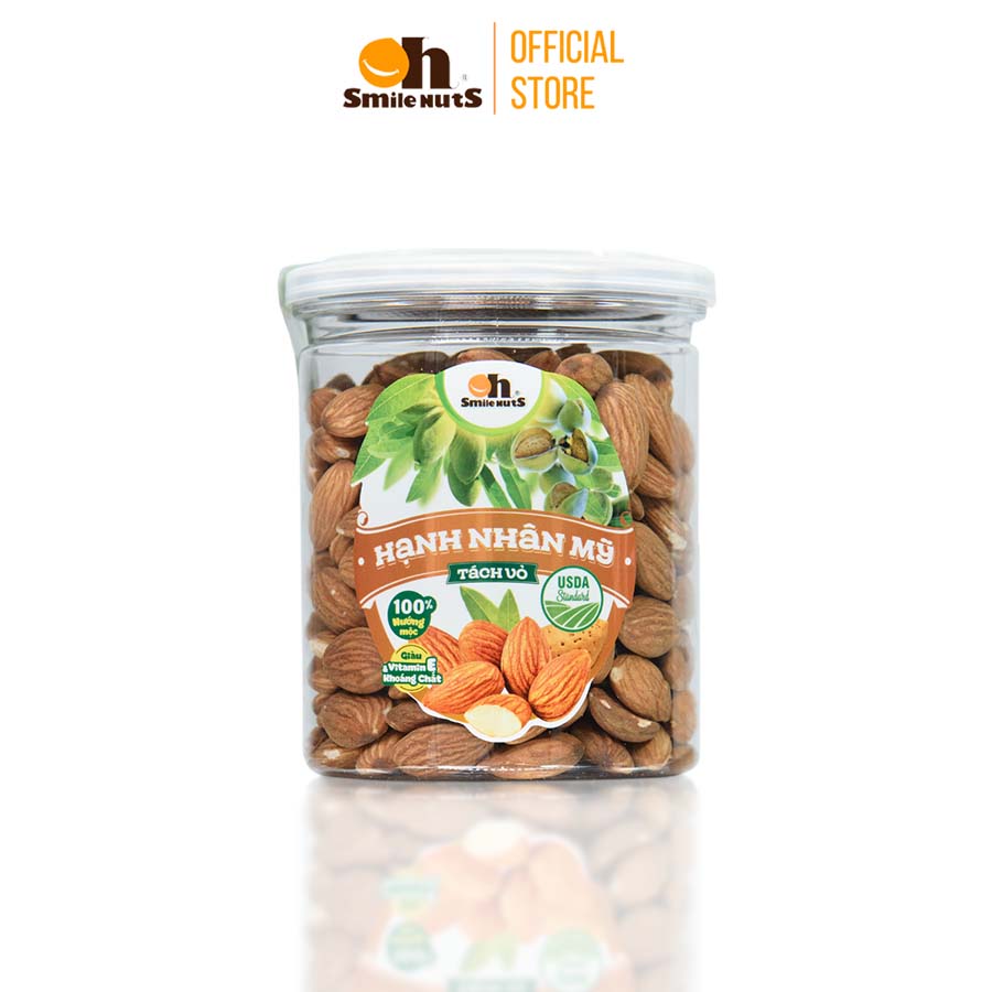 Hạnh Nhân Mỹ tách vỏ nướng mộc hộp 265g