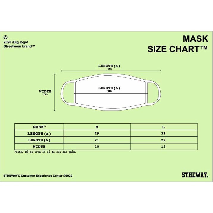 5THEWAY® /solid/ BIG LOGO MASK™ in BLACK aka Khẩu Trang Đen