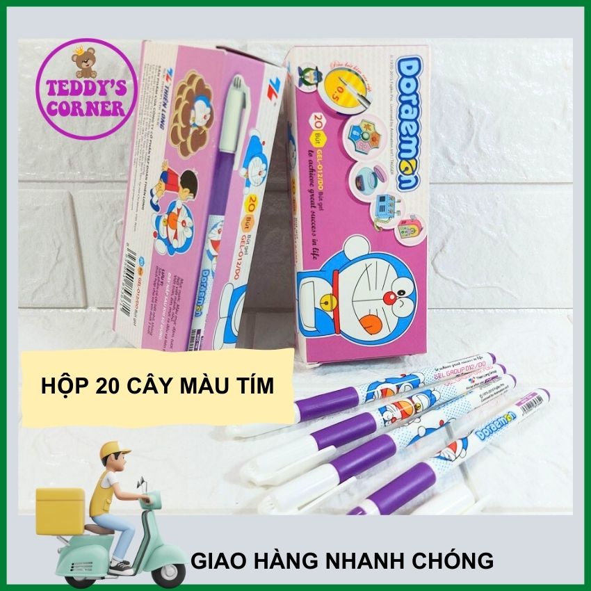 [HCM] 01 Cây  Bút Mực Nước Thiên Long Doraemon Nét 0.5Mm Màu Tím; TEDDY CORNNER