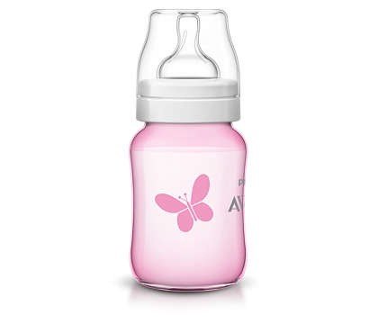 Bình sữa Philips AVENT Classic 260ml họa tiết SCF40/34 (không kèm van)