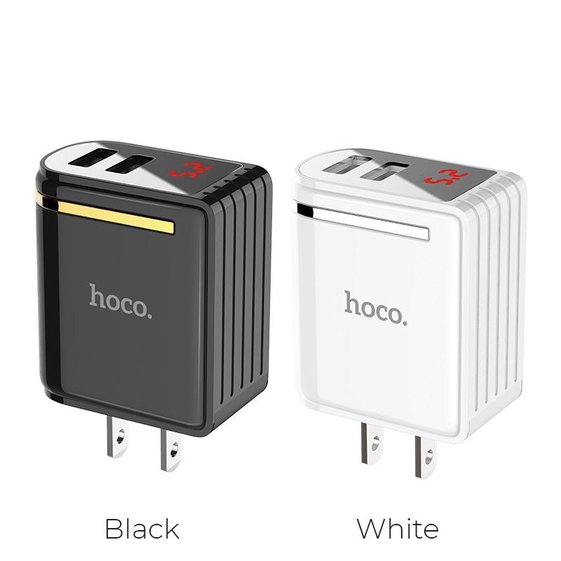 [HCM]Cốc Sạc HOCO C39 2 Cổng USB + LED LCD