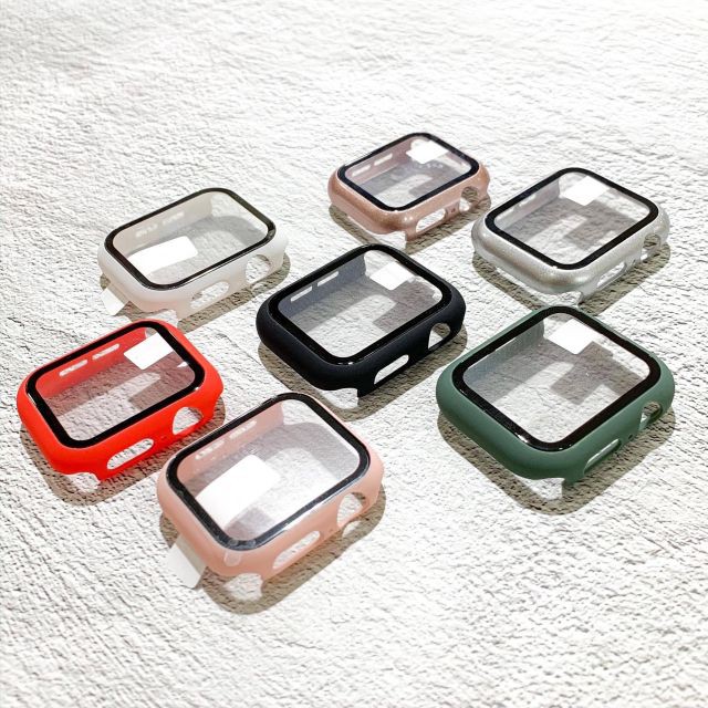 Ốp Silicon kèm kính cường lực cho đồng hồ thông minh Series 1/ 2/ 3/ 4/ 5/ 6/7/8/ SE Size 38mm/40mm/42mm/44mm AW212