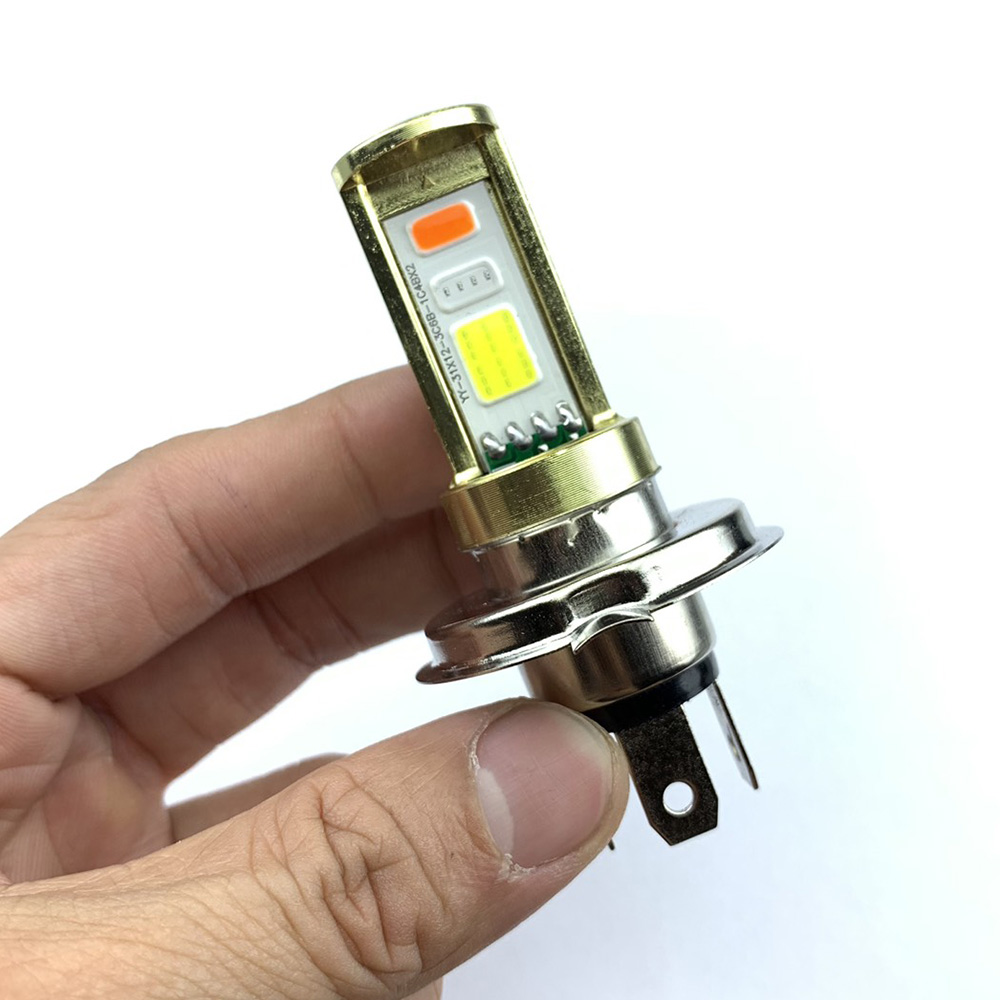 Đèn Pha Cob 4 Chế Độ Gắn Xe Máy [ Chân H4 ]