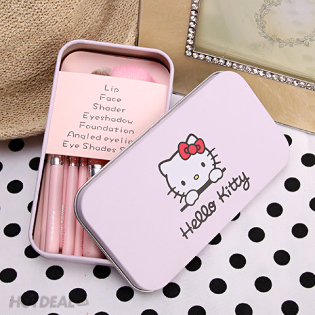 [HCM]Bộ Cọ Trang Điểm 7 Cây Hello Kitty