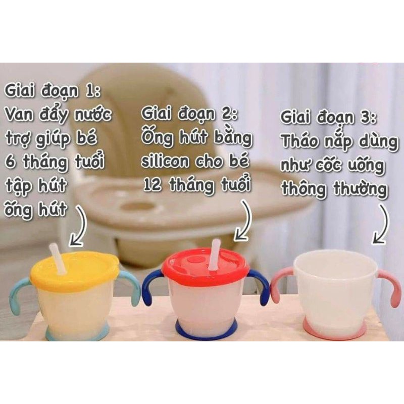 Cốc tập hút 3 giai đoạn Richell Nhật Bản