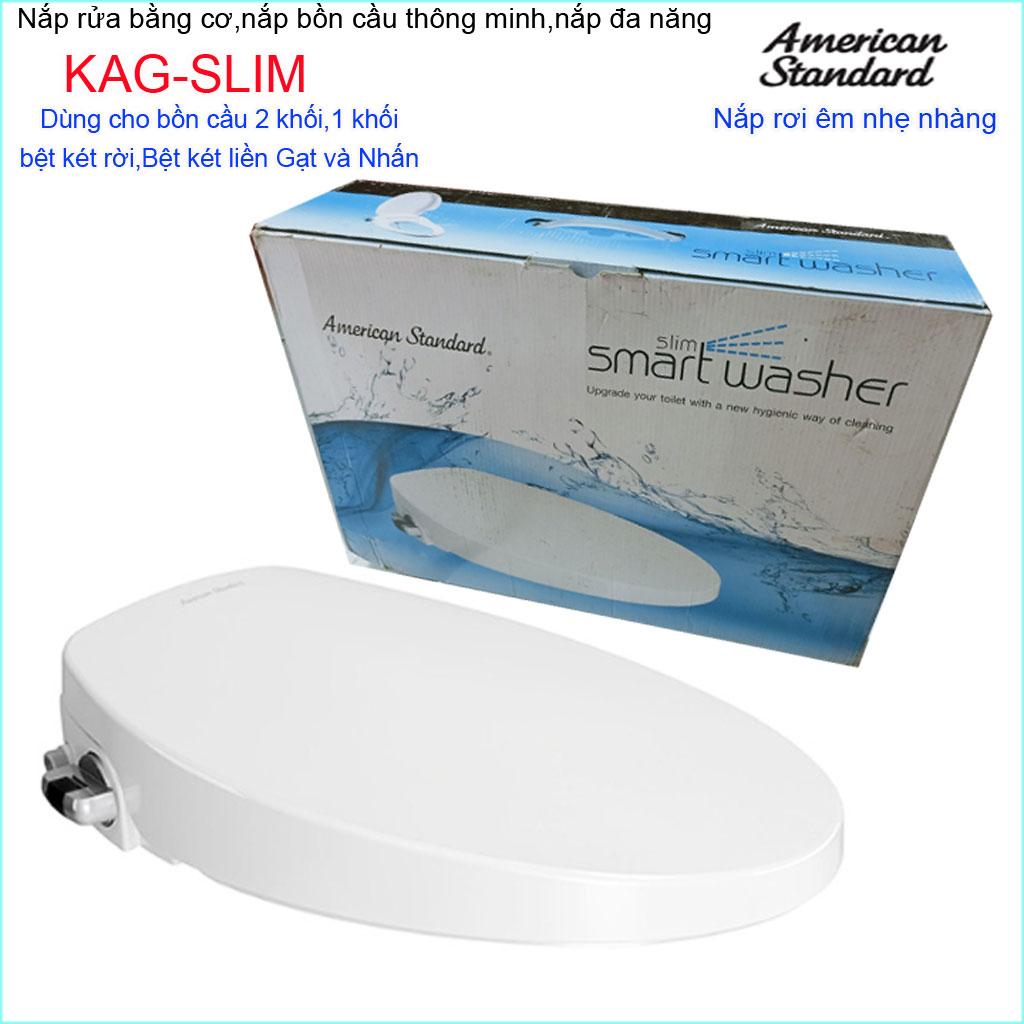 [HCM]Nắp rửa bồn cầu thông minh American Slim Smart Washer KAG-Slim00001WT