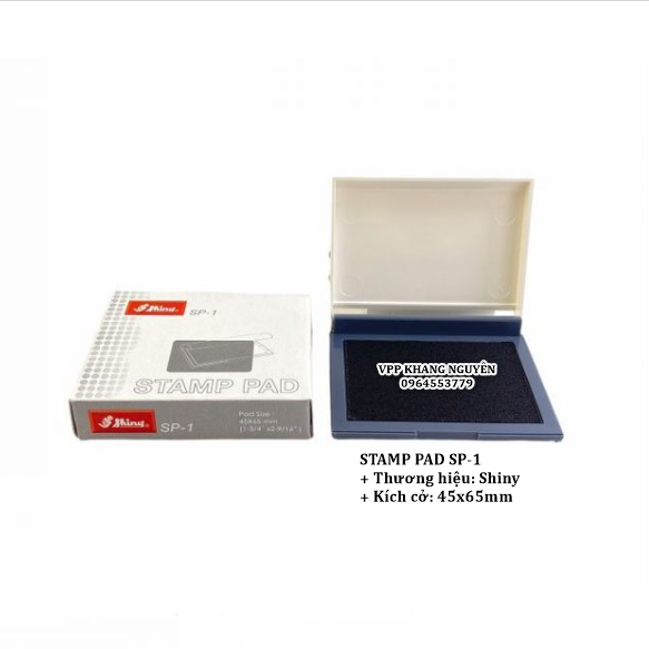 KHAY MỰC ĐÓNG DẤU STAMP PAD SHINY SP-1 (45X65MM)