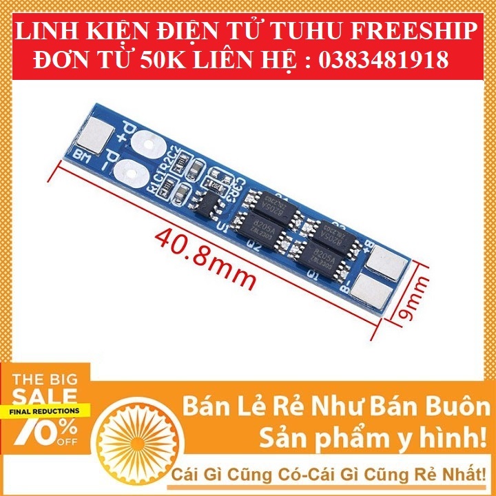 Mạch sạc và bảo vệ pin 2S 18650