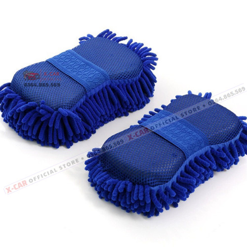 Miếng san hô rửa xe ô tô Microfiber vải mềm mịn (Màu sắc ngẫu nhiên)