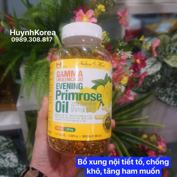Tinh dầu hoa anh thảo nội địa Hàn Quốc lọ 300 viên nhập khẩu