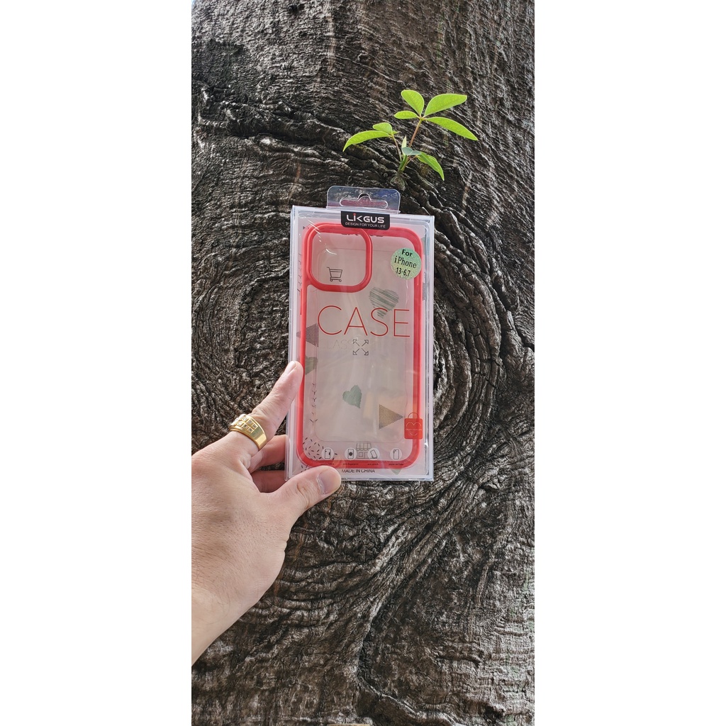 Ôp lưng cho iPhone 13/13Mini/13 Pro/ 13 Pro Max - chống sốc trong suốt viền màu chính hãng Likgus.
