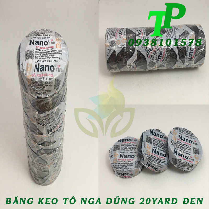 1 cây băng keo điện nano đen tô nga dũng 20yard