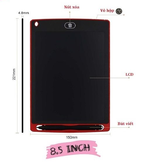Bảng viết điện tử tự xóa LCD (8.5 inch) thông minh