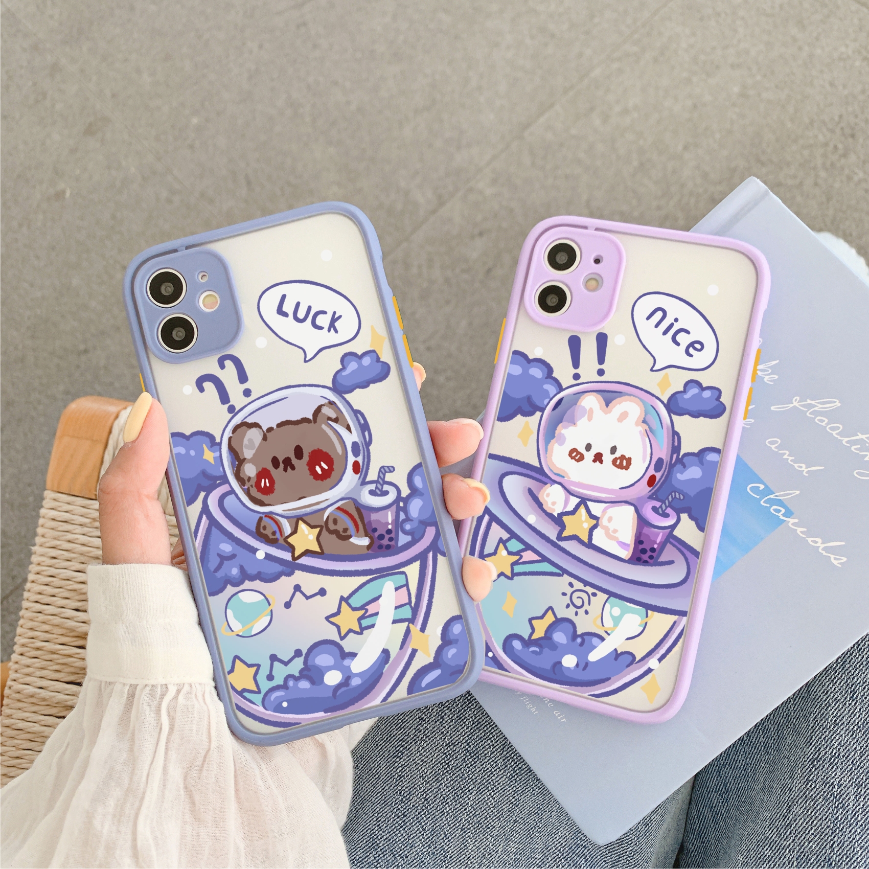 Ốp Lưng Nhám Chống Sock Va Đập Bảo Vệ Camera Luck x Nice