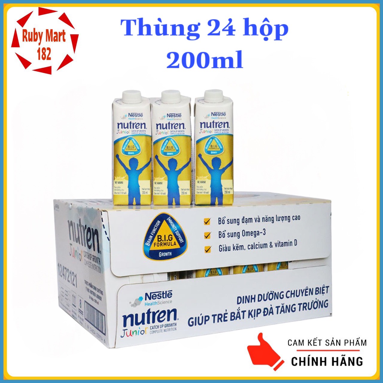 Thùng 24 hộp Sữa Nutren pha sẵn hộp 200ml