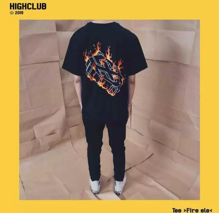 Áo phông HighClub Lửa 3D  Tee High Club Big Logo Fire Lửa full tag