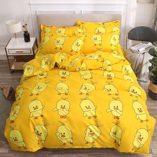 Set 4 Chăn Phao Cotton Poly VỊT VÀNG đáng yêu,dễ thương