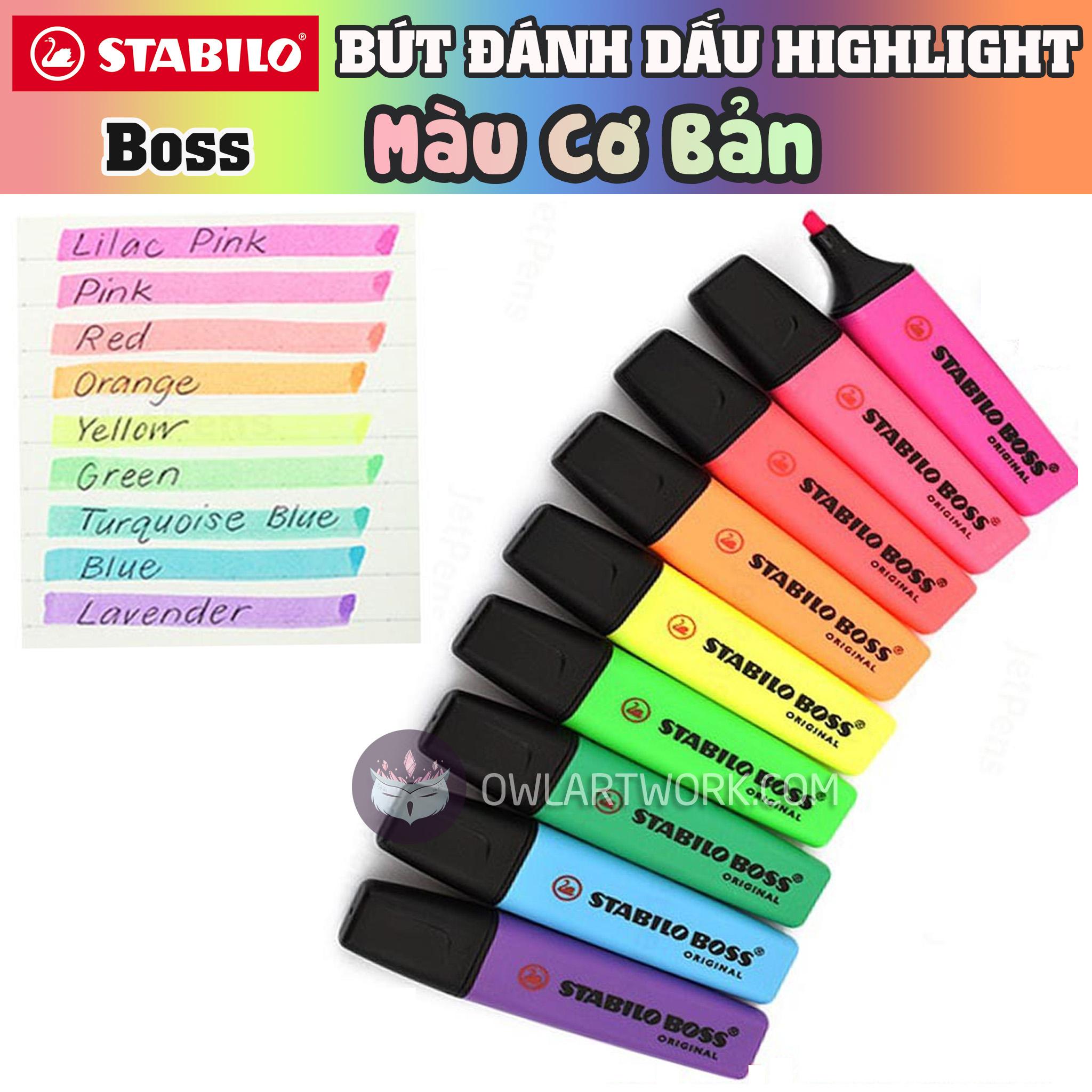 [HCM]Bút Dạ Đánh Dấu Stabilo Boss Highlighter - Màu Basic (Made In Germany)