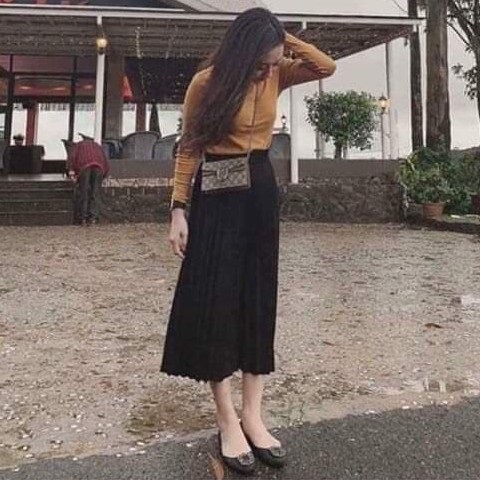 Chân váy DẬP LY túi zip xịn xò