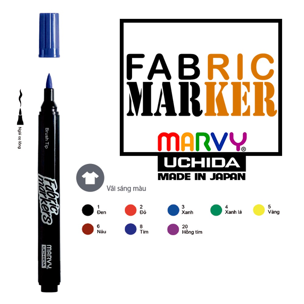[HCM]BÚT VẼ VẢI MARVY FABRIC 530 (NGÒI BRUSH)