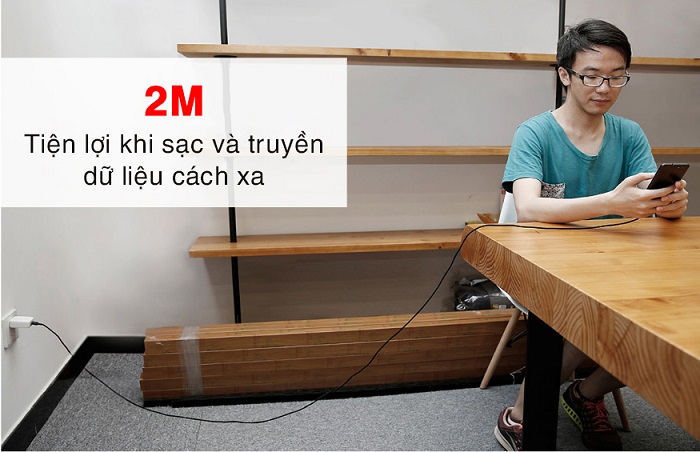 Cáp dù sạc nhanh Ossan Micro Usb dài 2m OS-C1M200pro