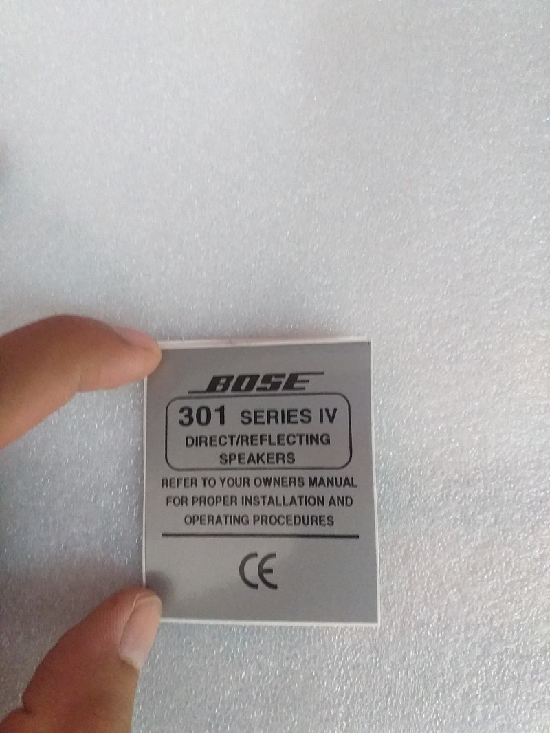 Tem decal dán thùng loa BOSE-301 - seri IV - giá 2 tem
