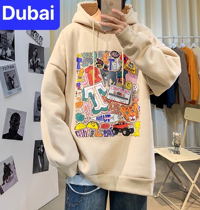 ÁO KHOÁC HOODIE NAM NỮ CHẤT NỈ DÀY PHOM FROM RỘNG CHỐNG LẠNH, NẮNG, NÓNG , ĐÔNG HÈ UNISEX PHONG CÁCH HARAJUKU NHẬT BẢN - DUBAI FASHION