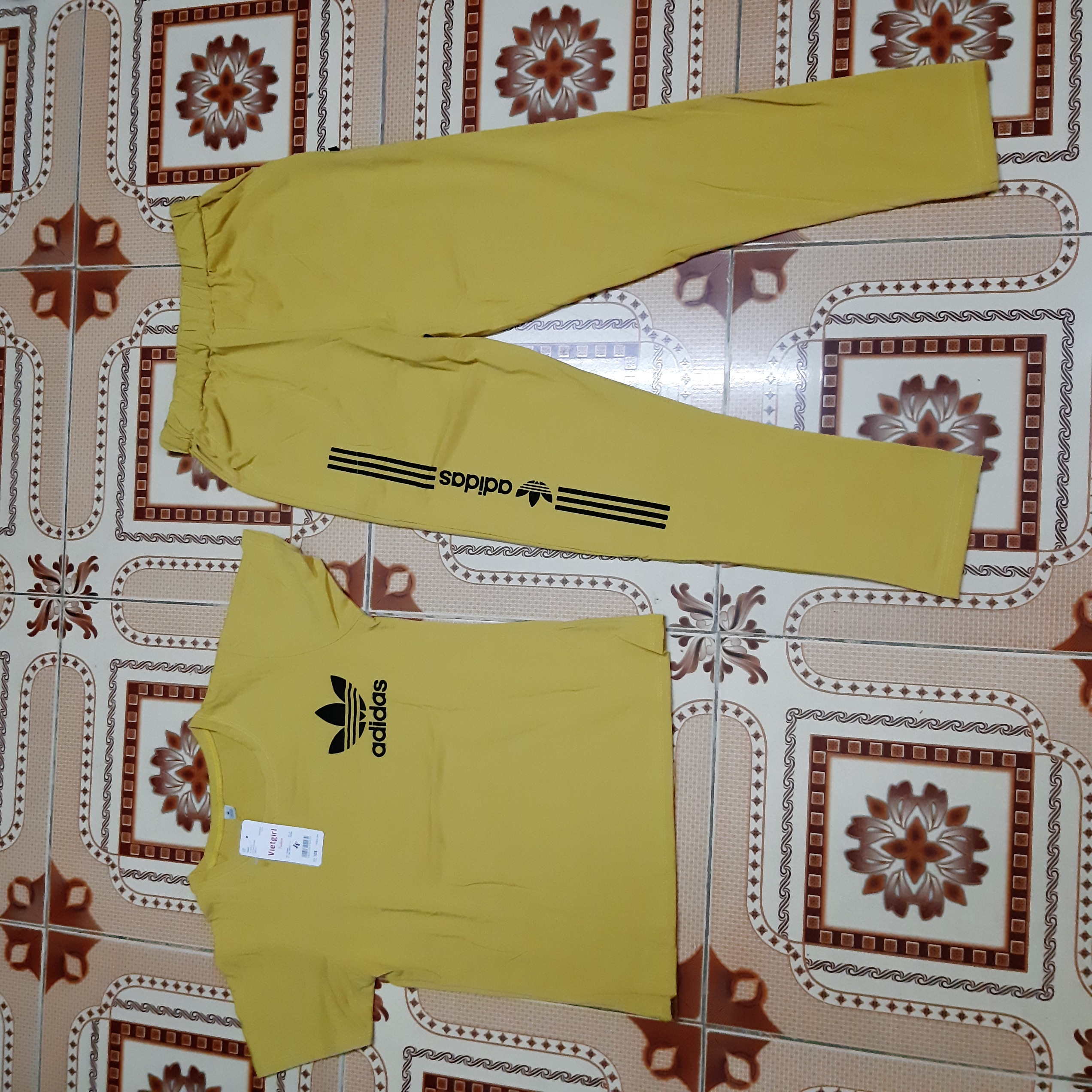 Set đồ bộ thun quần dài áo cộc tay cho nữ