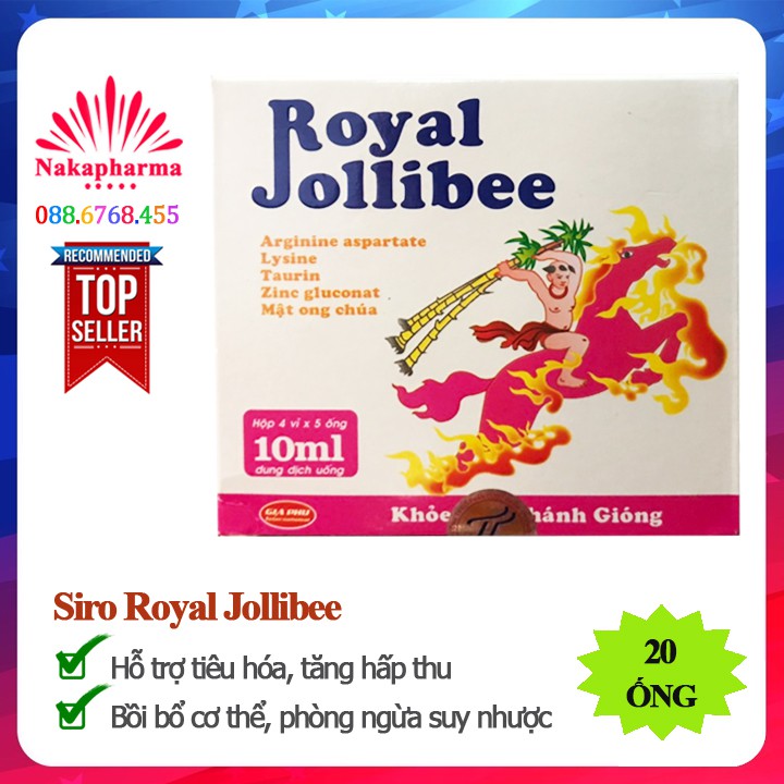 ✅ Siro Royal Jollibee – Bổ sung Canxi và vitamin D3, giúp bé ăn ngon miệng, hỗ trợ tiêu hóa, bồi bổ cơ thể