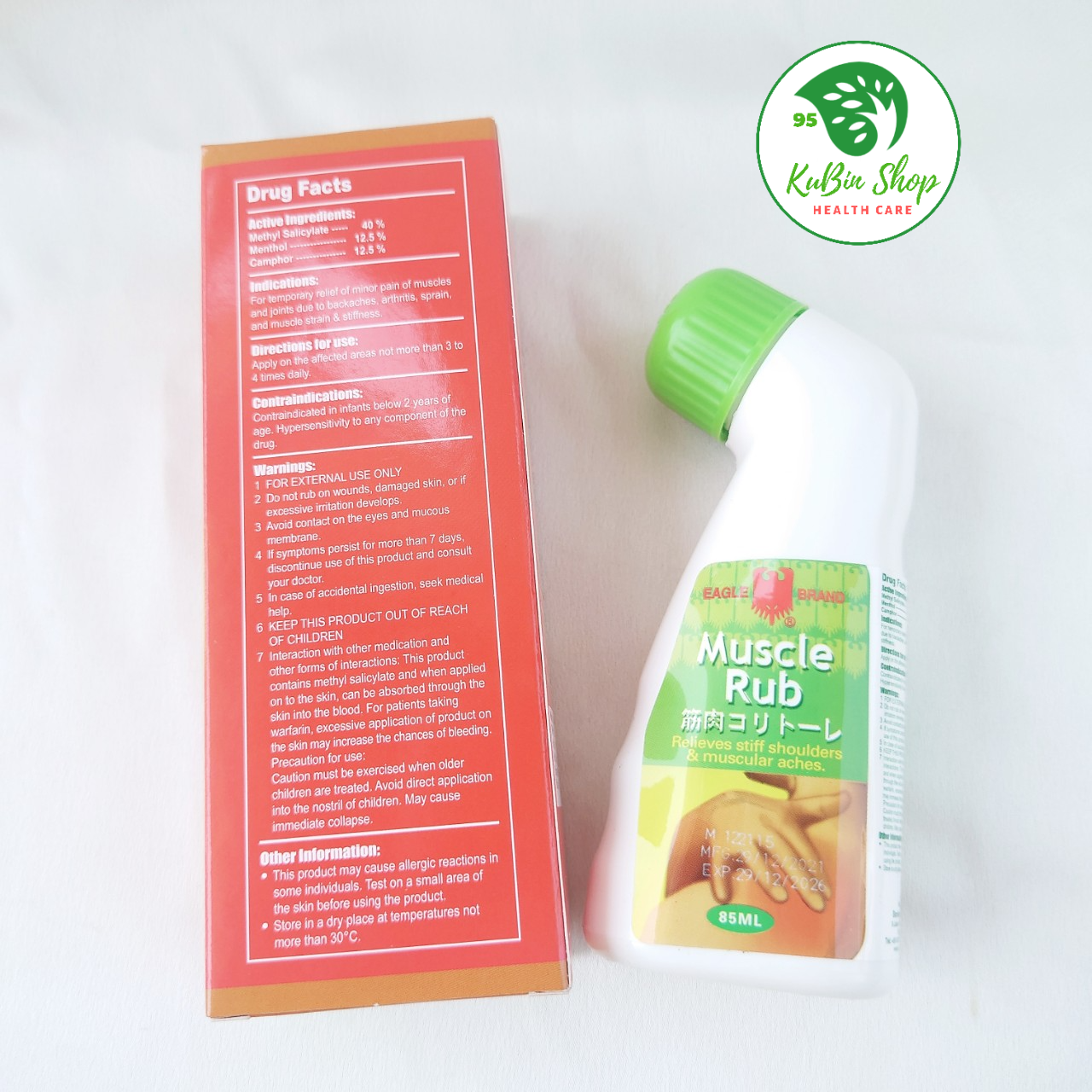 Dầu Nóng Xoa Bóp Con Ó Dạng Lăn EAGLE MUSCLE RUB 85ml