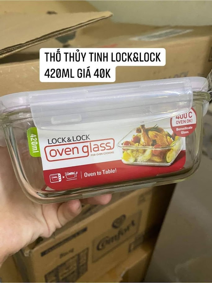 [Giá hủy diệt] Thố thủy tinh Lock&Lock 420ml