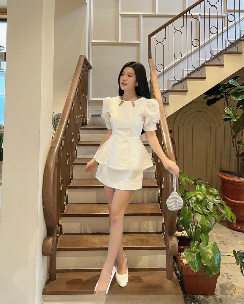 ÁO KHOÉT GIỌT NƯỚC ĐÍNH HẠT 14042