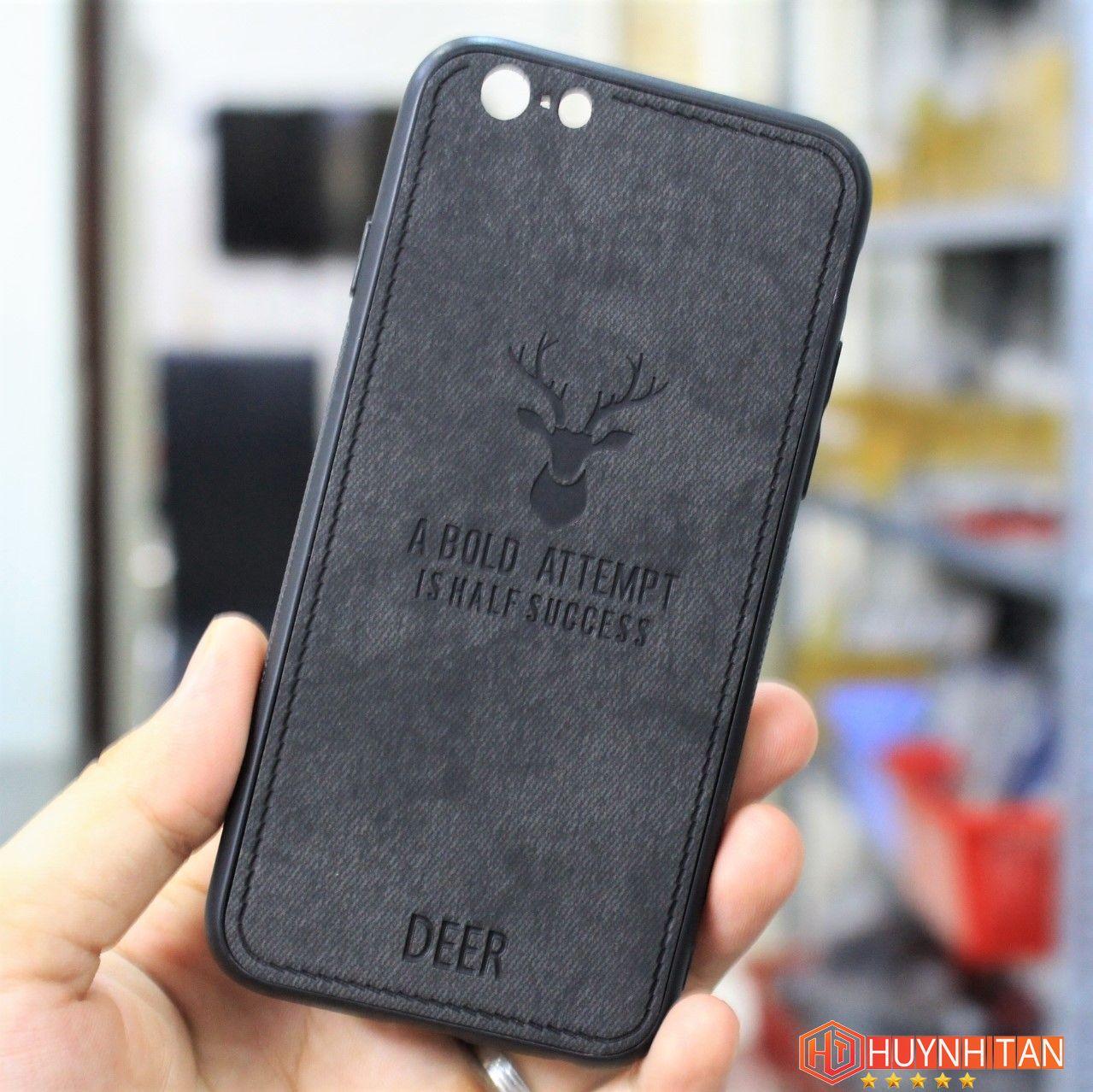 [HCM]Ốp lưng iPhone 6 / iPhone 6 Plus Vân da khắc hình nai 3D ver2