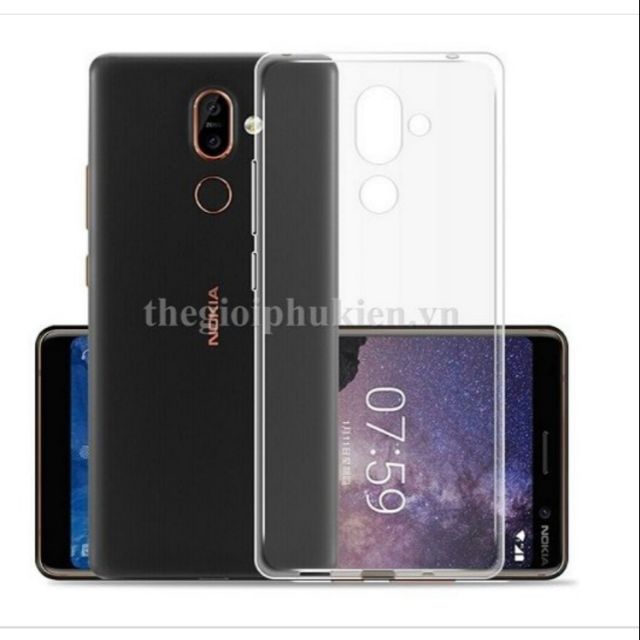 Ốp lưng dẻo cho nokia 7 plus silicon trong suốt