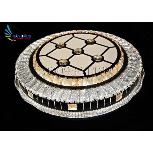 Đèn ốp trần led pha lê trang trí phòng khách, phòng ngủ D500