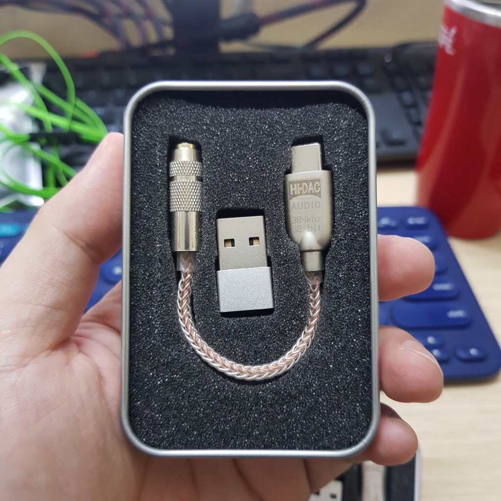Cáp chuyển typeC sang 3.5mm có DAC cao cấp,32bit,Realtek hires