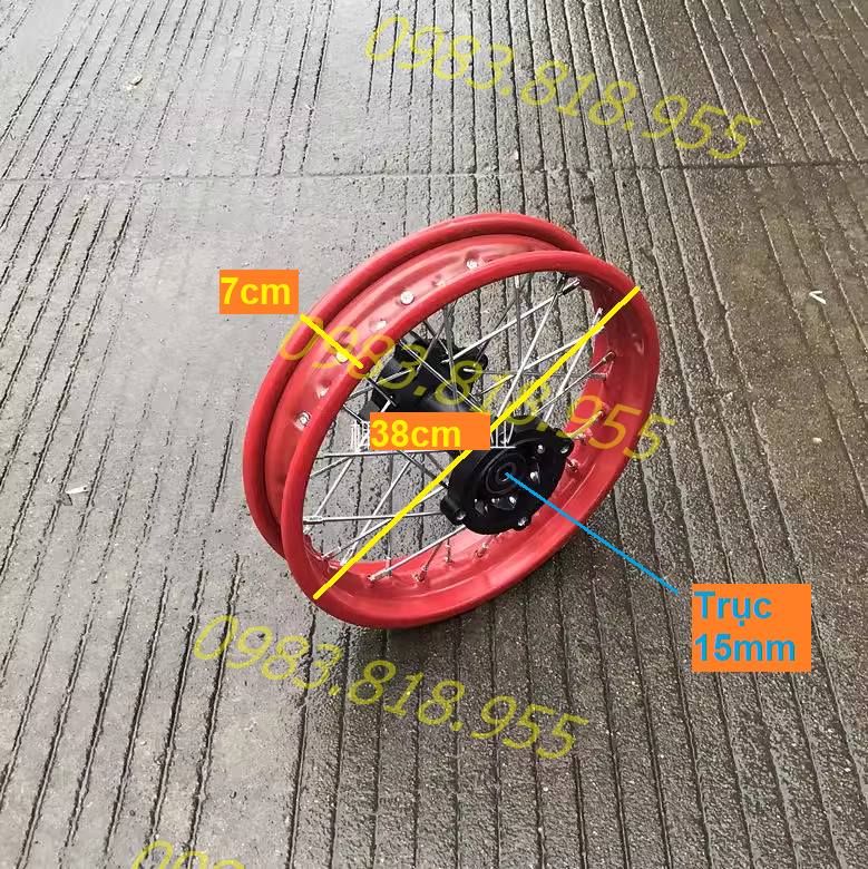 Vành bắt căm chế xe 14 inch ( vừa lốp xe Airblade)
