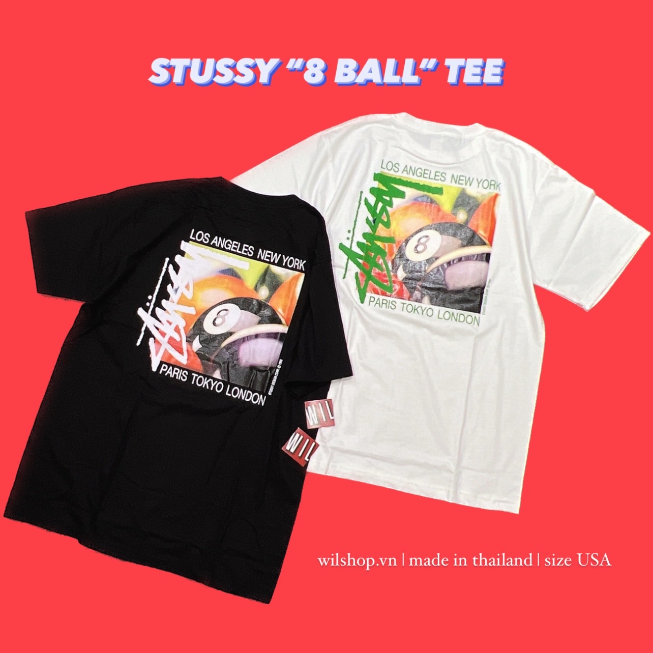 (M, L, XL) ÁO STUSSY - ÁO UNISEX SIZE USA