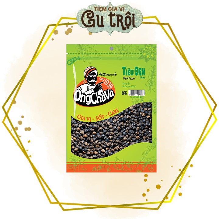 Tiêu đen hạt Ông Chà Và 500gram (Túi)
