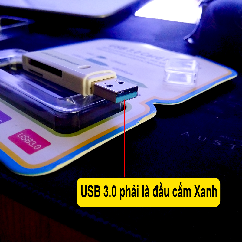 Đầu đọc thẻ nhớ USB 3.0 All in one màu trắng