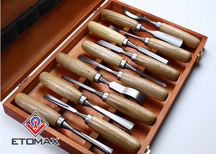 Bộ 12 cây đục, tiện gỗ bản to v3