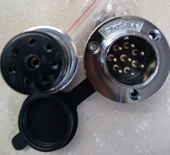 Bộ giắc cắm đực và cái M30 8 chân