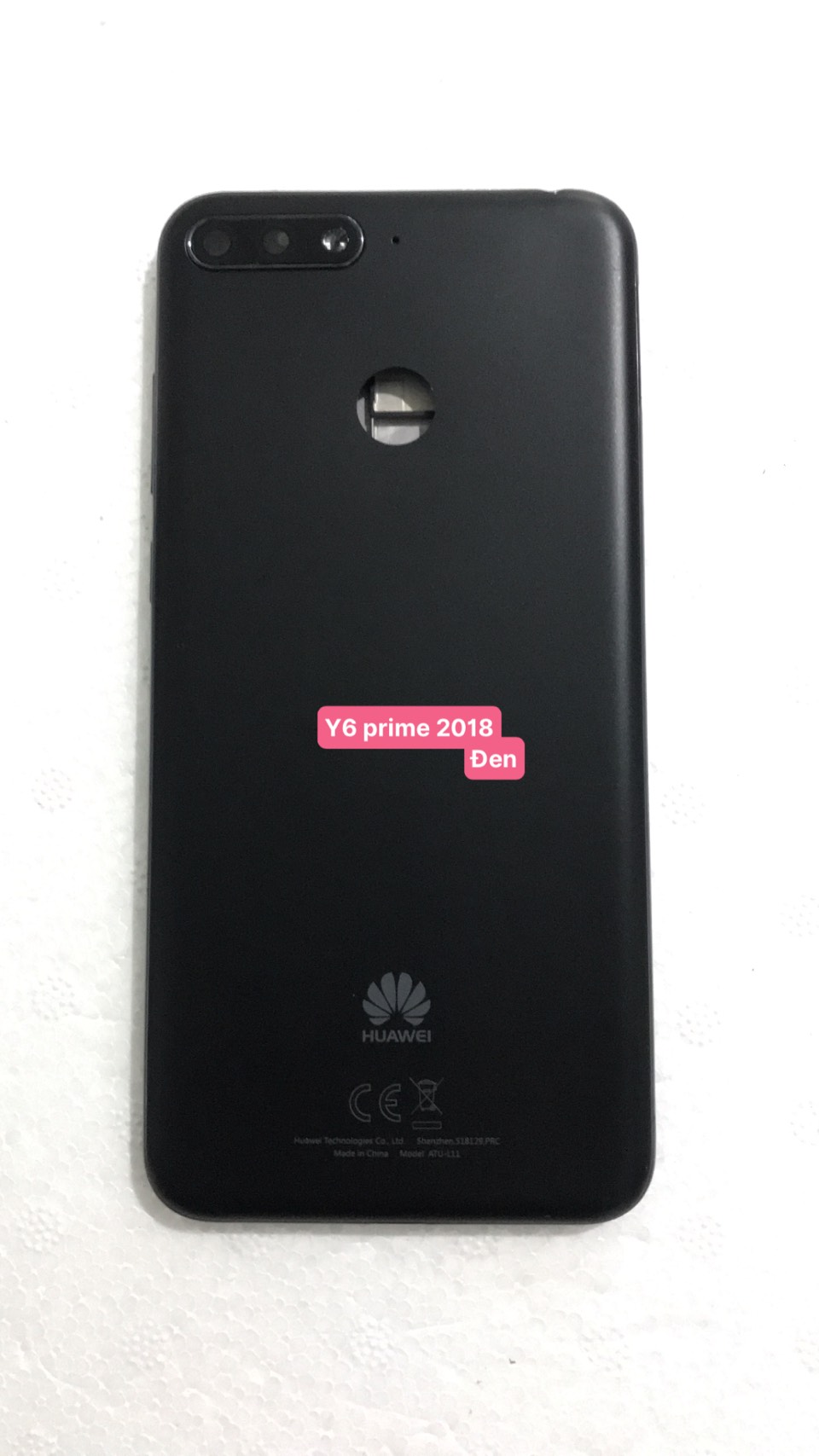 Bộ vỏ +sườn Huawei Y6 prime 2018 (gồm lưng, sườn,nút bấm,kính camera)