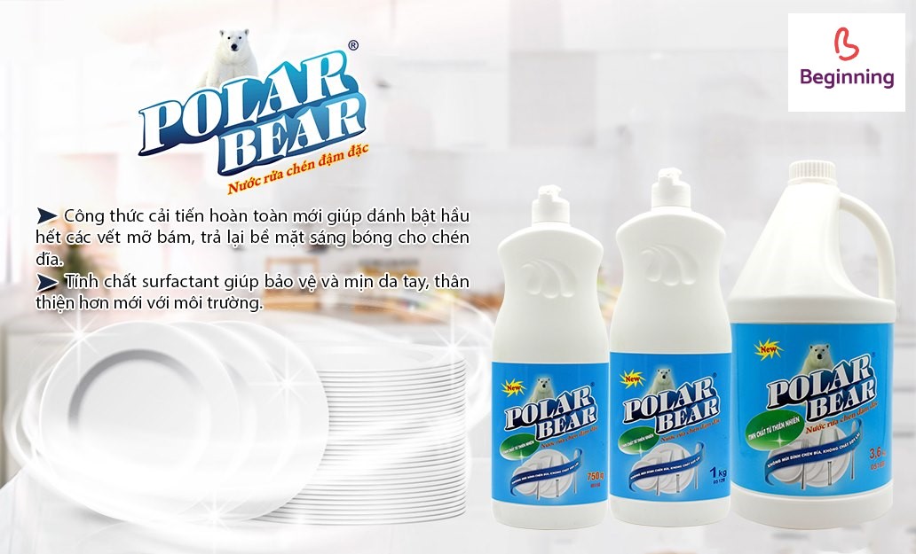 Dầu rửa bát Polabear 750ml phân phối độc quyền Bưu Điện