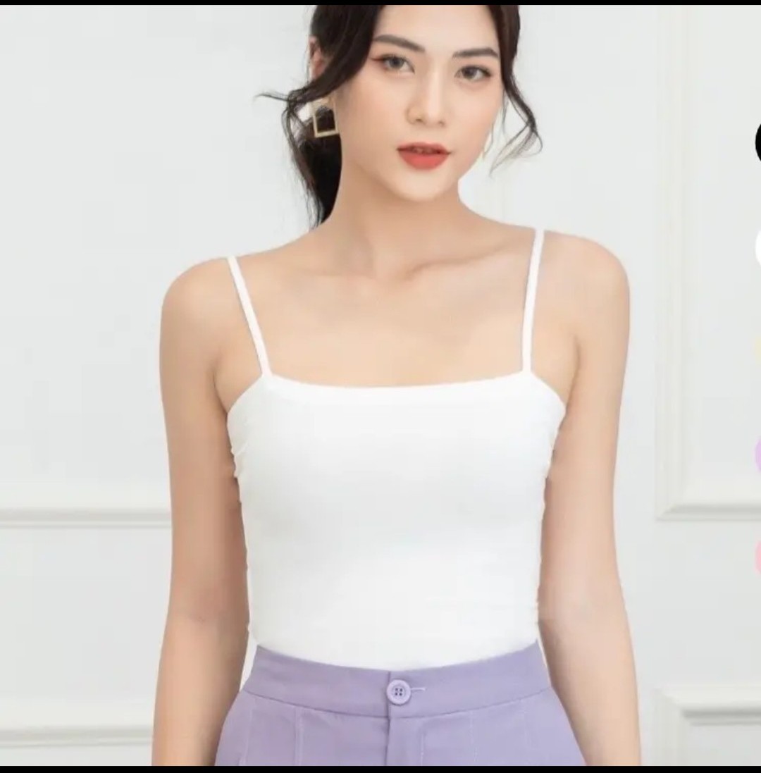 Áo Thun Nữ 2 Dây Bigsize 50-95 Kg Chất Borrip cotton